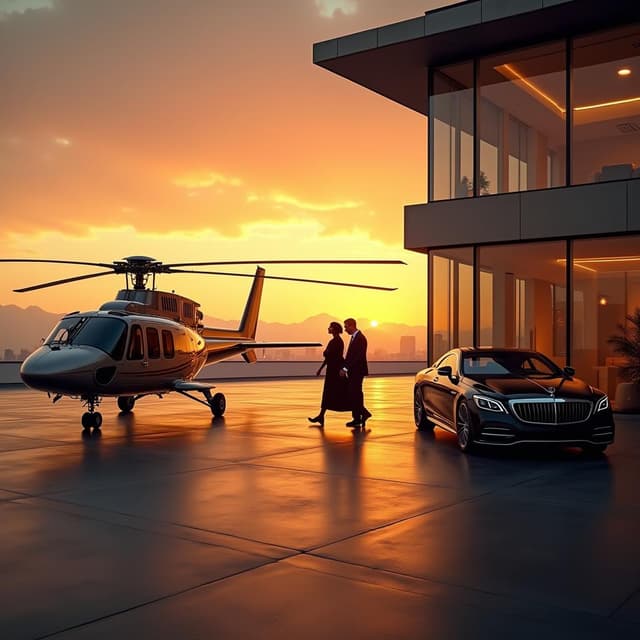 Executive helicopter transport services