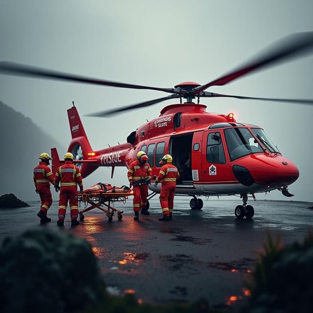 Air ambulance and emergency response team